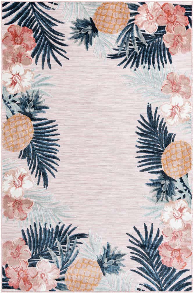 5' 2 x 8' Easy-Clean Botanical Indoor / Outdoor Rug