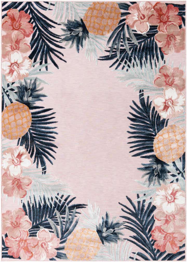 6' 4 x 9' Easy-Clean Botanical Indoor / Outdoor Rug