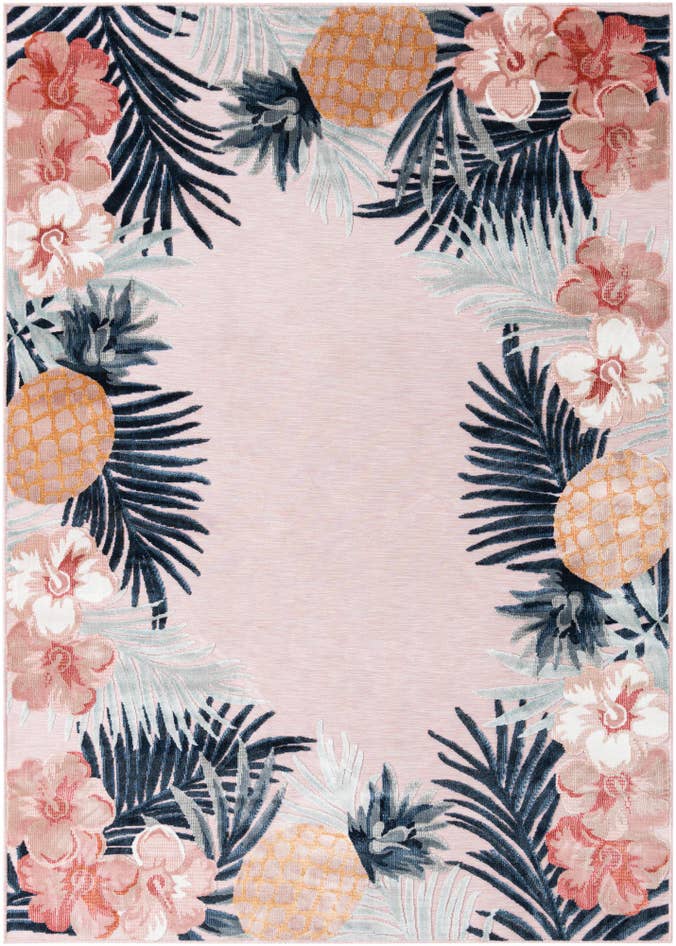 Detail image of 6' 4 x 9' Easy-Clean Botanical Indoor / Outdoor Rug