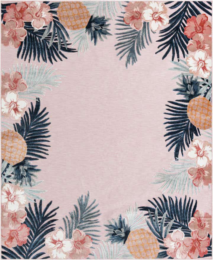 8' 2 x 10' Easy-Clean Botanical Indoor / Outdoor Rug