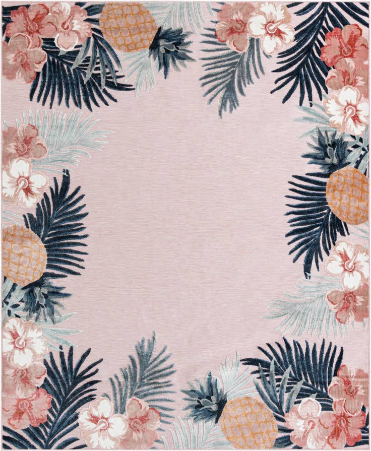 Detail image of 8' 2 x 10' Easy-Clean Botanical Indoor / Outdoor Rug