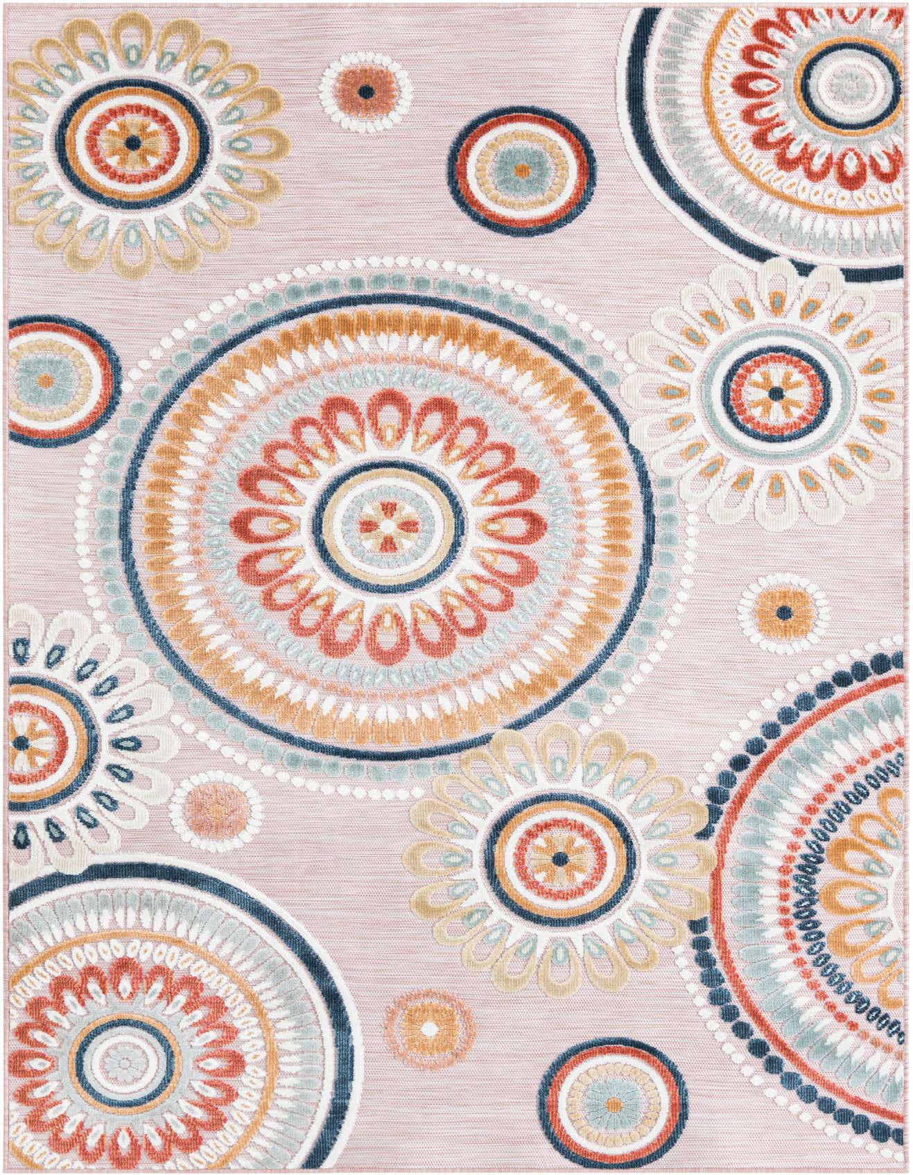 5' 2 x 8' Easy-Clean Botanical Indoor / Outdoor Rug