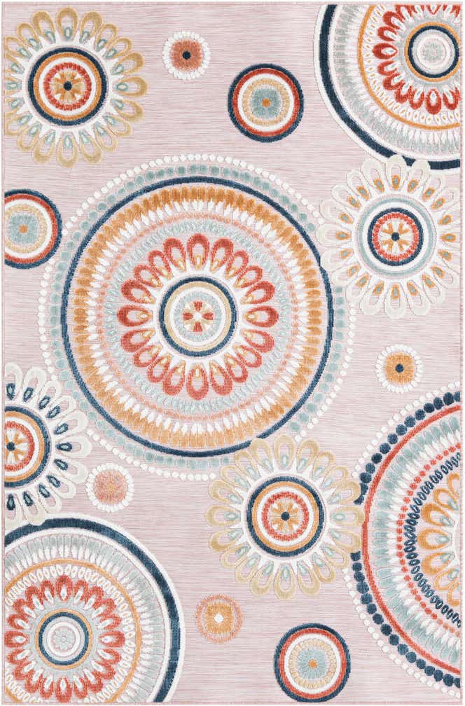 5' 2 x 8' Easy-Clean Botanical Indoor / Outdoor Rug