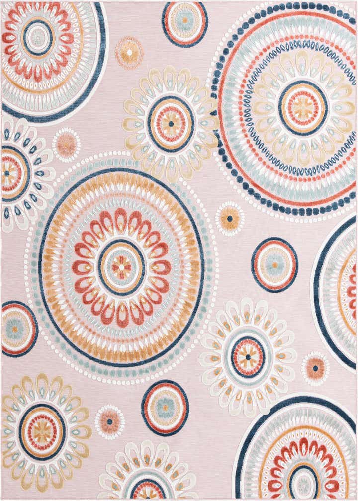 8' 2 x 10' Easy-Clean Botanical Indoor / Outdoor Rug