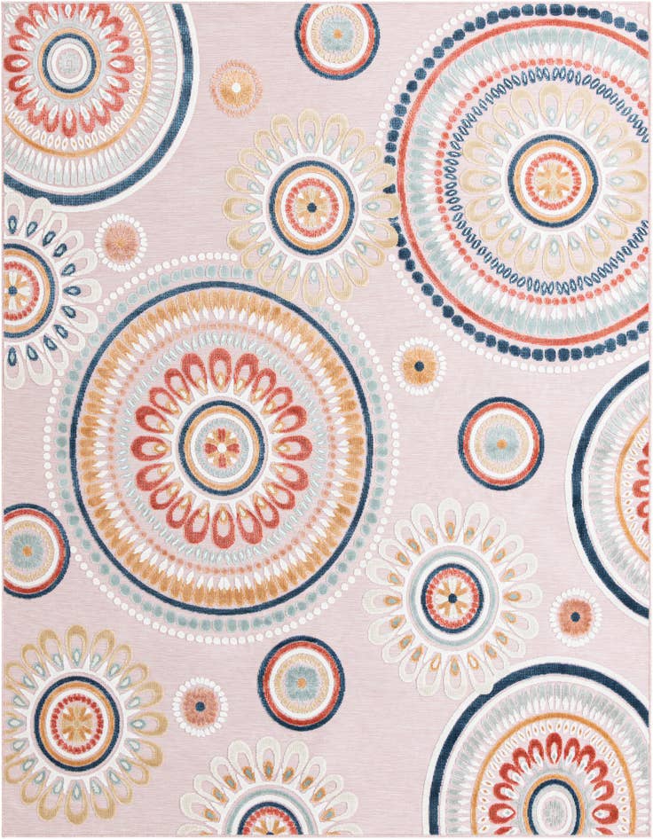 Detail image of 8' 2 x 10' Easy-Clean Botanical Indoor / Outdoor Rug