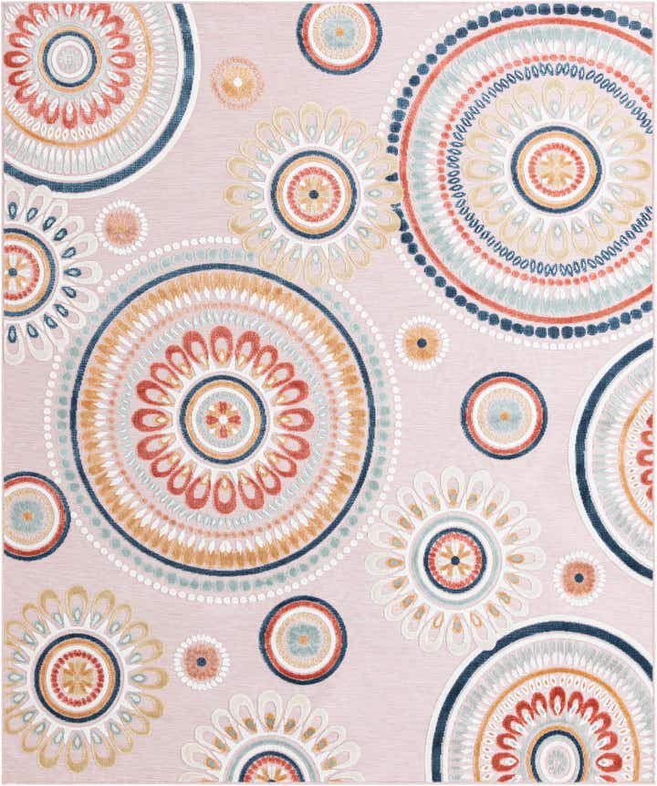 8' 2 x 10' Easy-Clean Botanical Indoor / Outdoor Rug