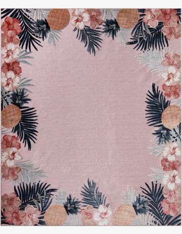9' 9 x 12' Easy-Clean Botanical Indoor / Outdoor Rug