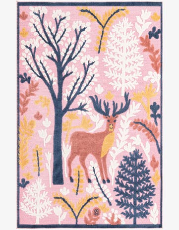 Pink Easy-Clean Indoor / Outdoor Rug