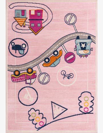 Pink Easy-Clean Indoor / Outdoor Rug