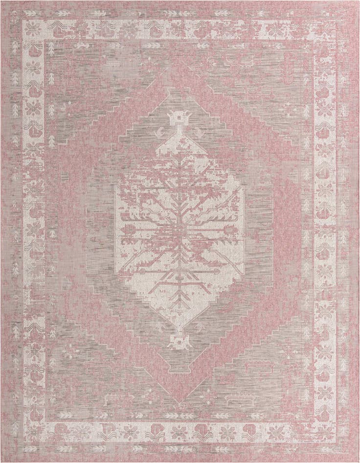 Detail image of 10' x 14' Easy-Clean Traditional Indoor / Outdoor Rug