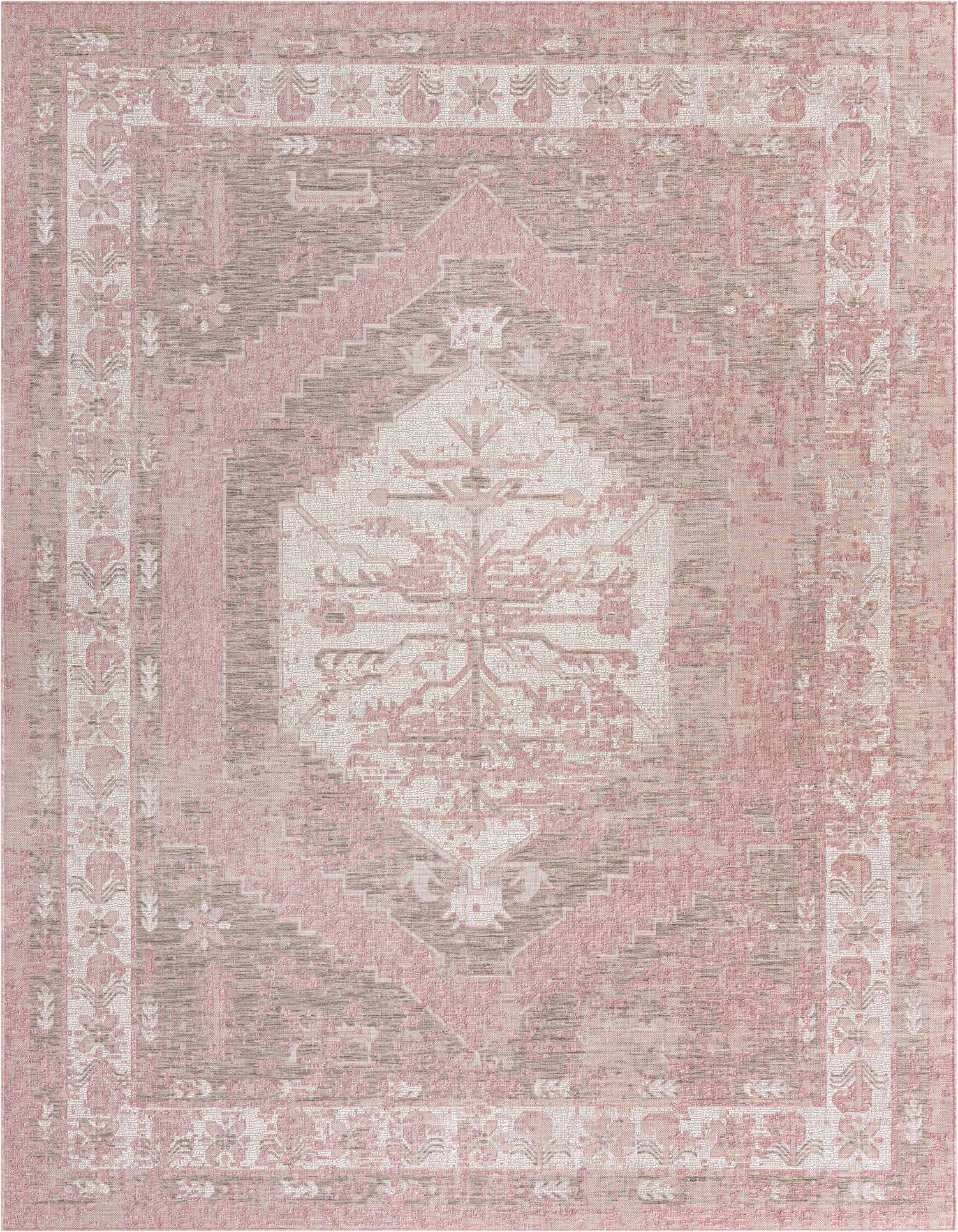 9' x 12' Easy-Clean Traditional Indoor / Outdoor Rug