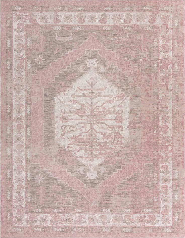 Detail image of 9' x 12' Easy-Clean Traditional Indoor / Outdoor Rug