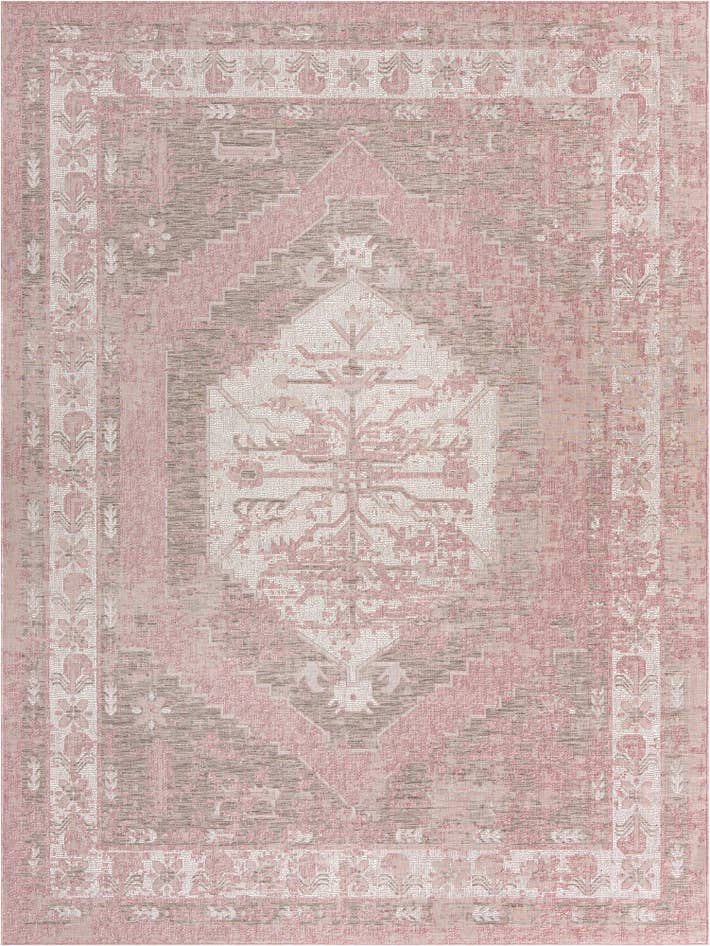 Detail image of 9' x 12' Easy-Clean Traditional Indoor / Outdoor Rug
