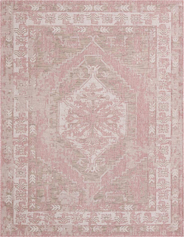 Detail image of 7' 10 x 11' Easy-Clean Traditional Indoor / Outdoor Rug