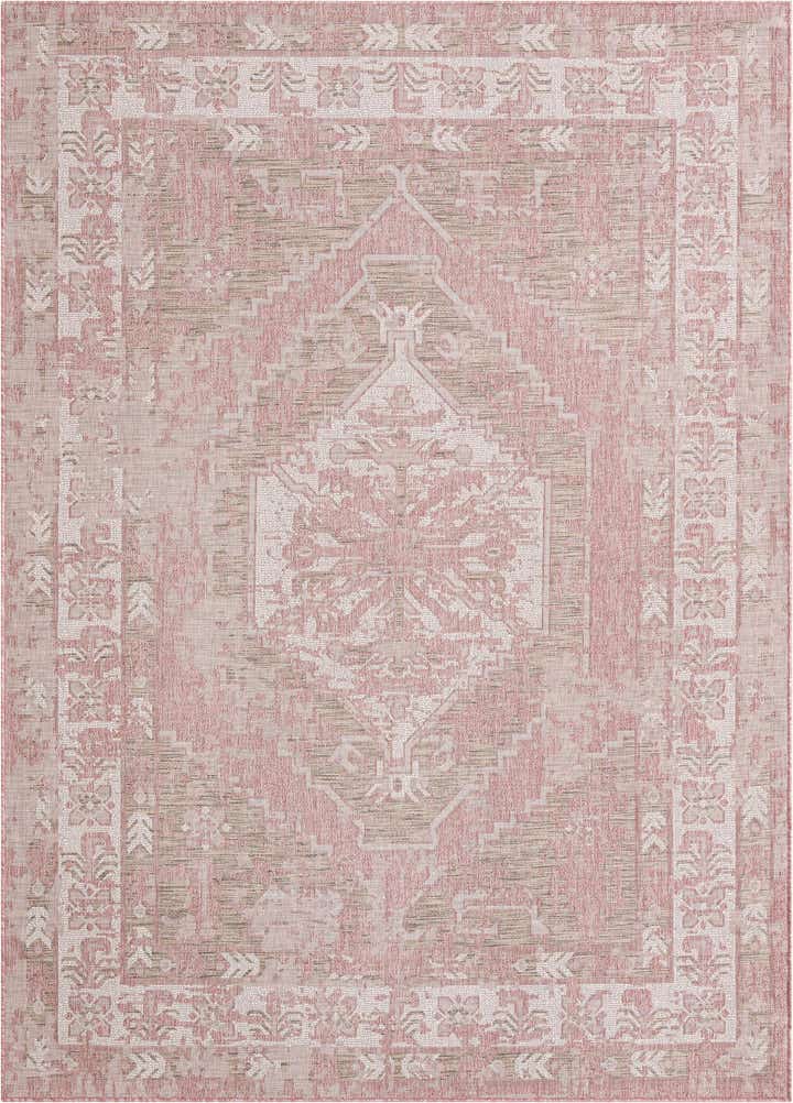 7' 10 x 11' Easy-Clean Traditional Indoor / Outdoor Rug