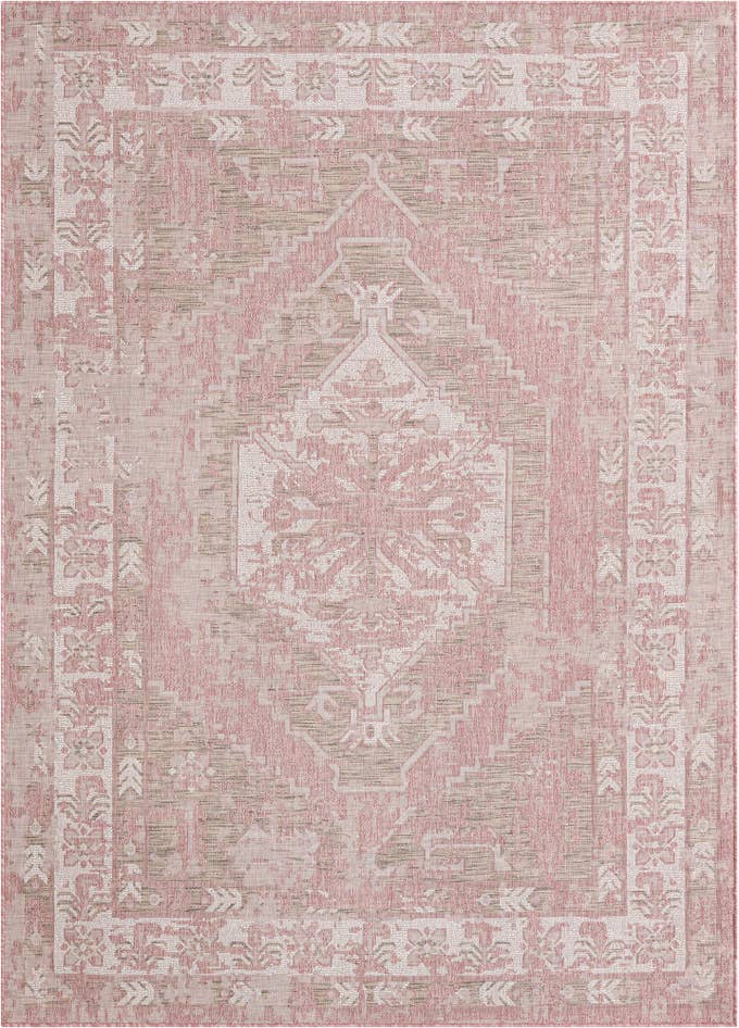Detail image of 7' 10 x 11' Easy-Clean Traditional Indoor / Outdoor Rug