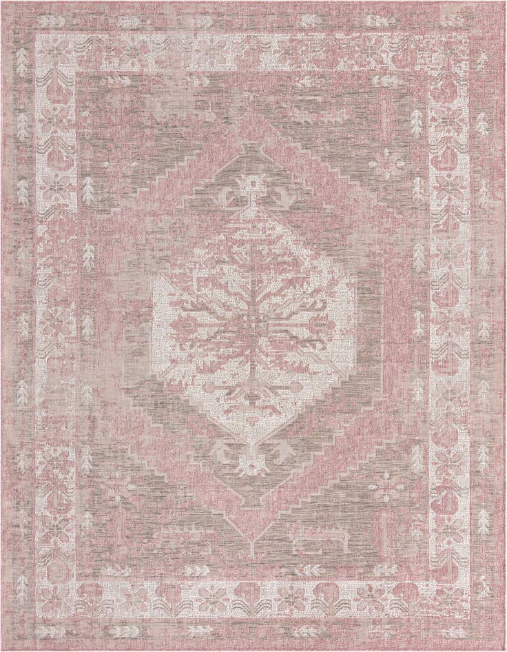 Detail image of 7' x 10' Easy-Clean Traditional Indoor / Outdoor Rug