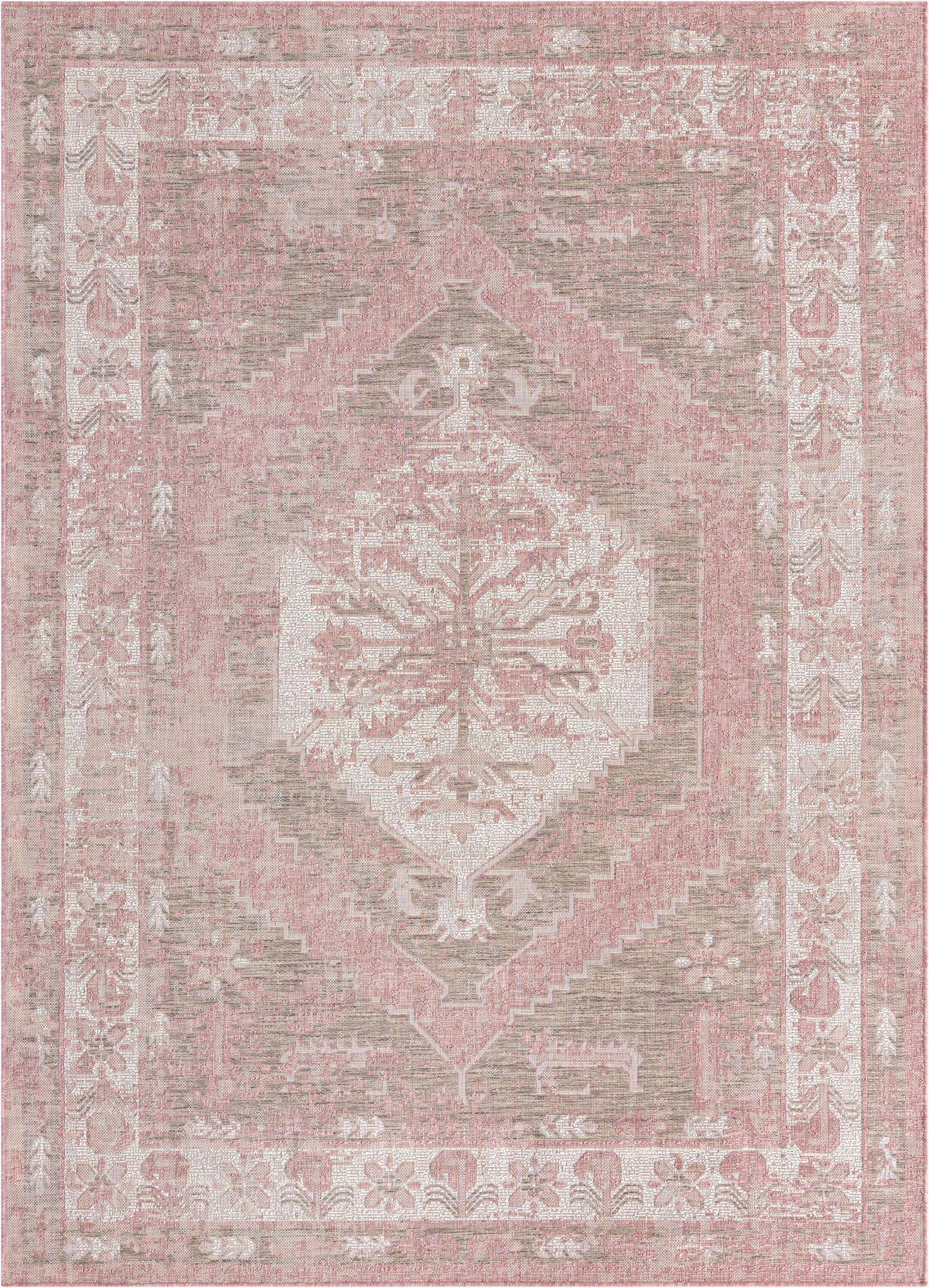 7' x 10' Easy-Clean Traditional Indoor / Outdoor Rug