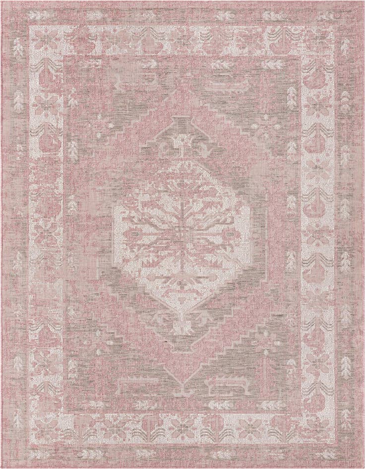 Detail image of 6' x 9' Easy-Clean Traditional Indoor / Outdoor Rug
