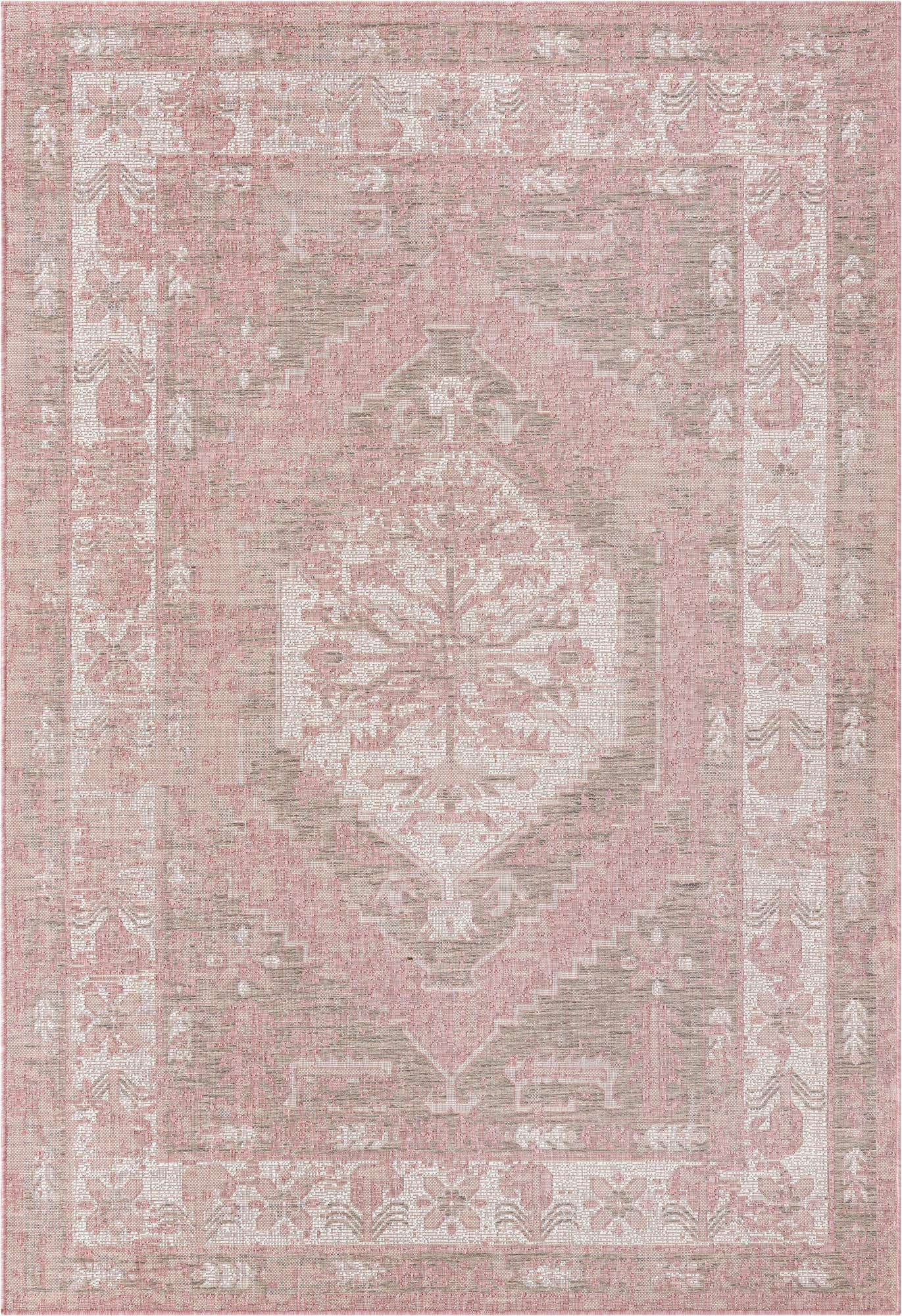 6' x 9' Easy-Clean Traditional Indoor / Outdoor Rug