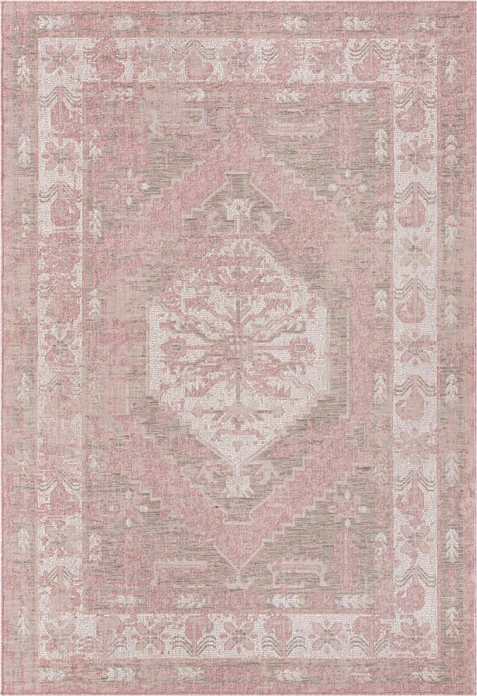 6' x 9' Easy-Clean Traditional Indoor / Outdoor Rug
