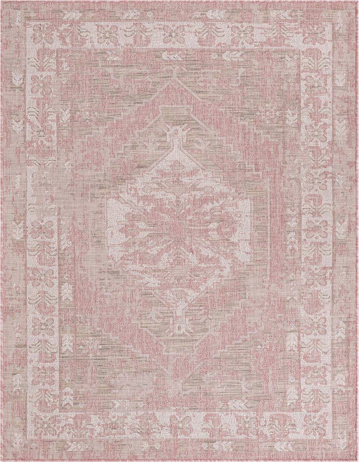 Detail image of 5' 3 x 8' Easy-Clean Traditional Indoor / Outdoor Rug