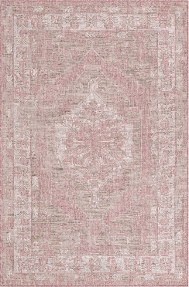 Detail image of 5' 3 x 8' Easy-Clean Traditional Indoor / Outdoor Rug