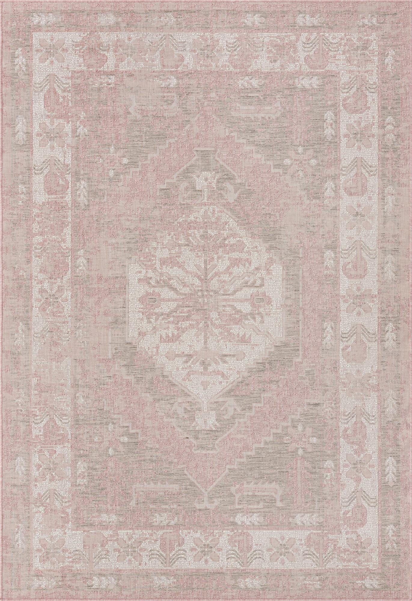 6' x 9'  Washable Traditional Indoor / Outdoor Rug