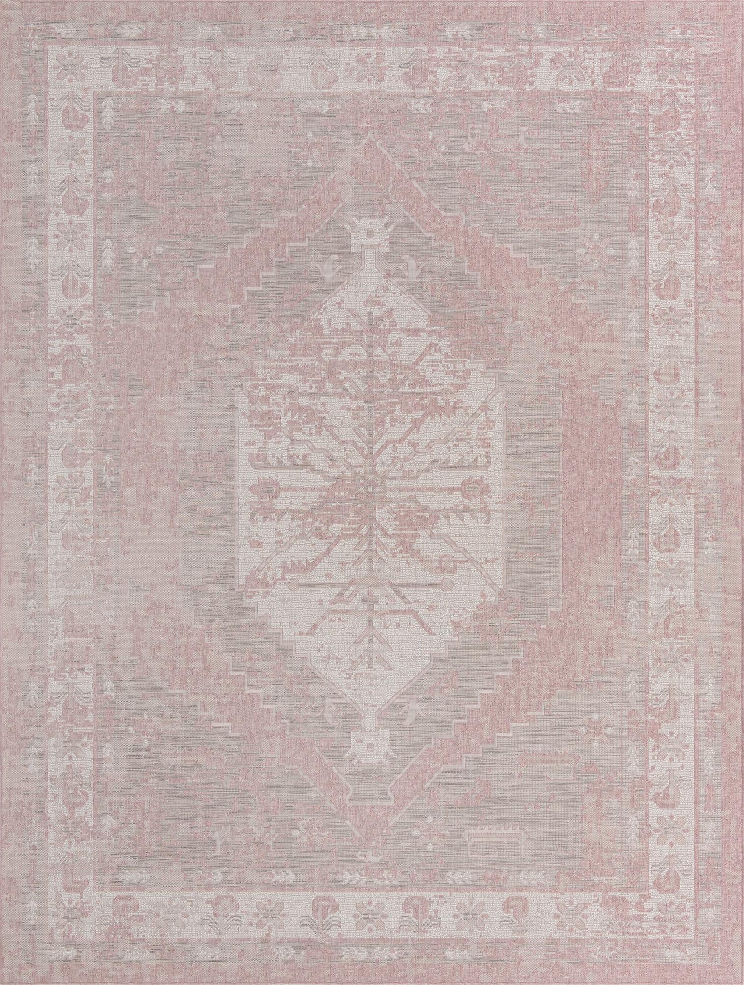 10' x 13'  Washable Traditional Indoor / Outdoor Rug