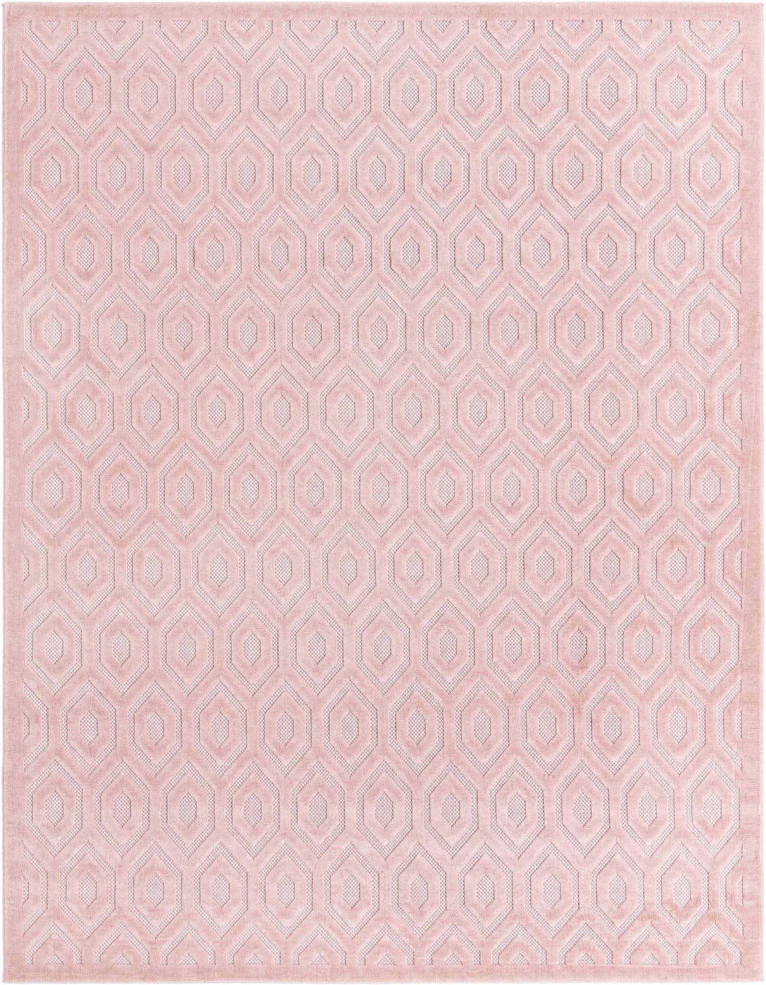 9' x 12' Easy-Clean Trellis Textured Indoor / Outdoor Rug