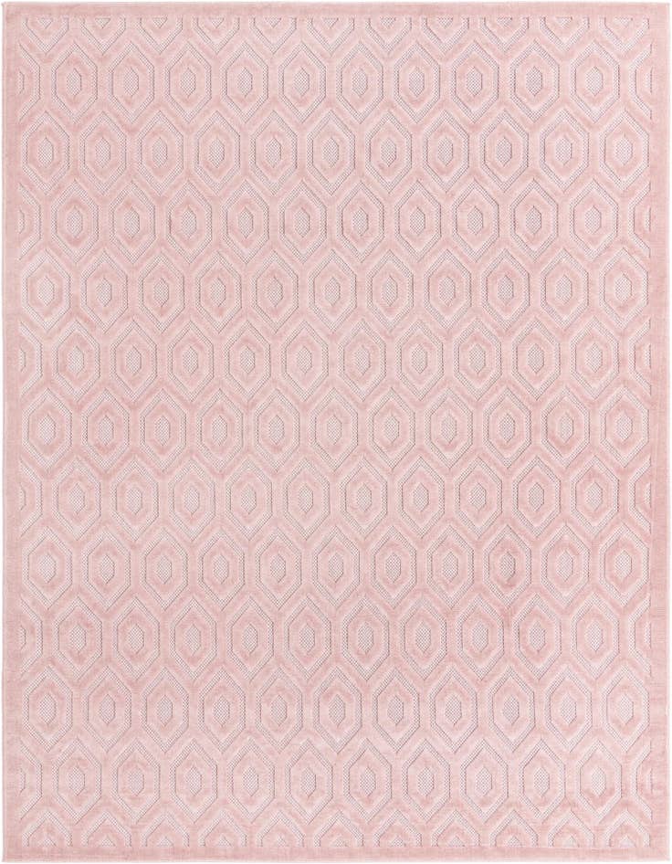 Detail image of 9' x 12' Easy-Clean Trellis Textured Indoor / Outdoor Rug