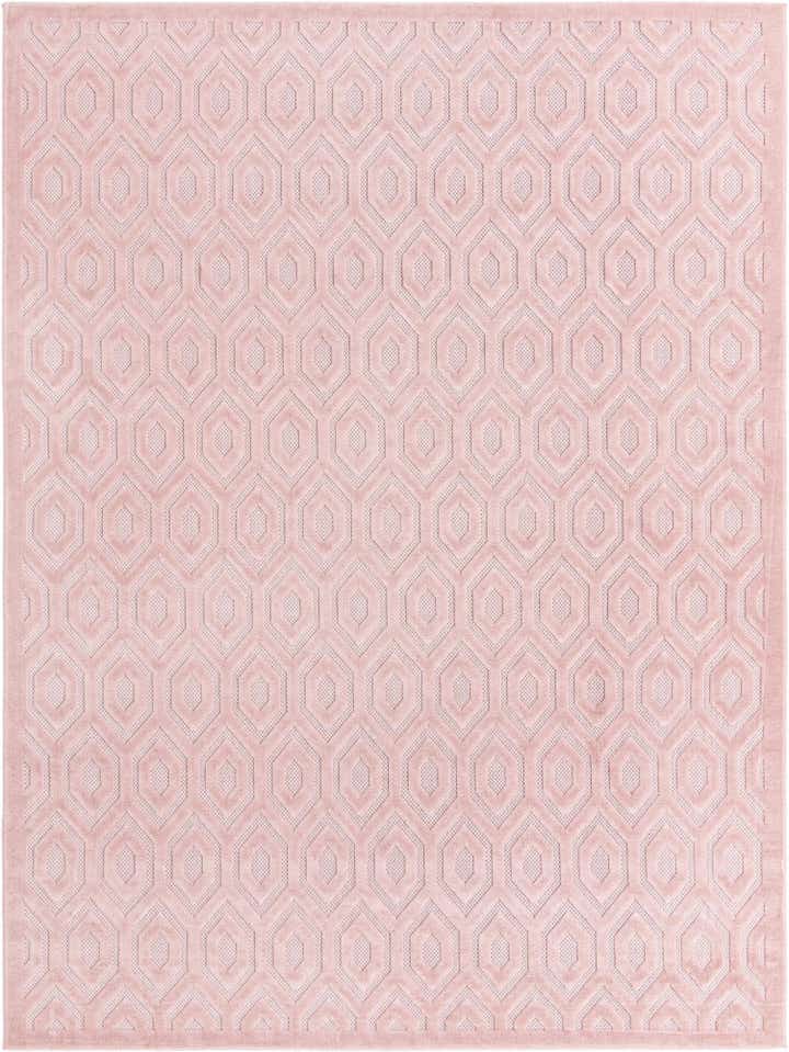 9' x 12' Easy-Clean Trellis Textured Indoor / Outdoor Rug