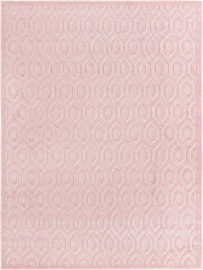 Detail image of 9' x 12' Easy-Clean Trellis Textured Indoor / Outdoor Rug