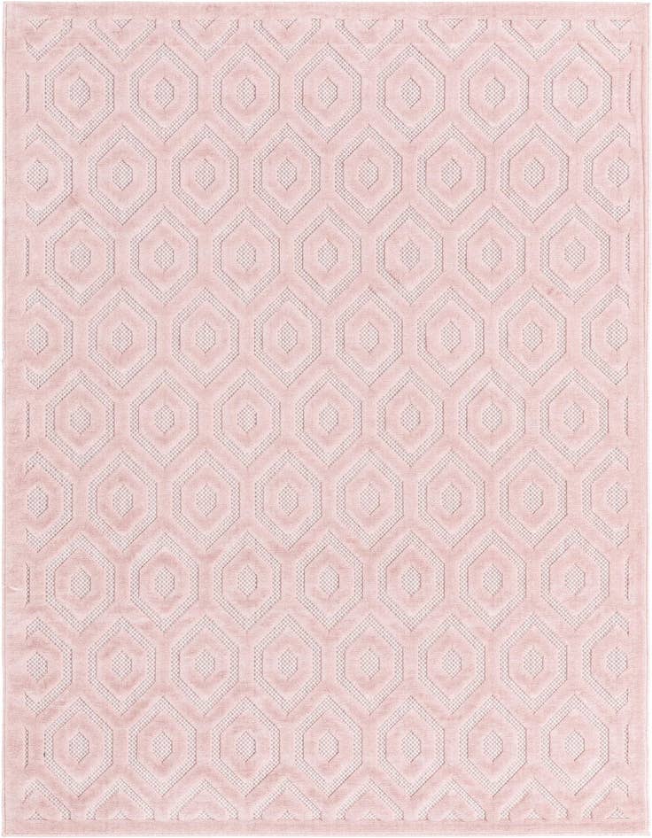 Detail image of 6' x 9' Easy-Clean Trellis Textured Indoor / Outdoor Rug