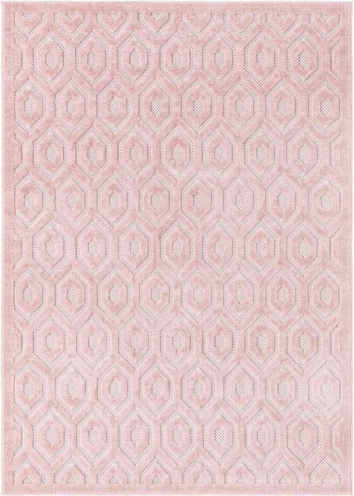 5' 3 x 8' Easy-Clean Trellis Textured Indoor / Outdoor Rug