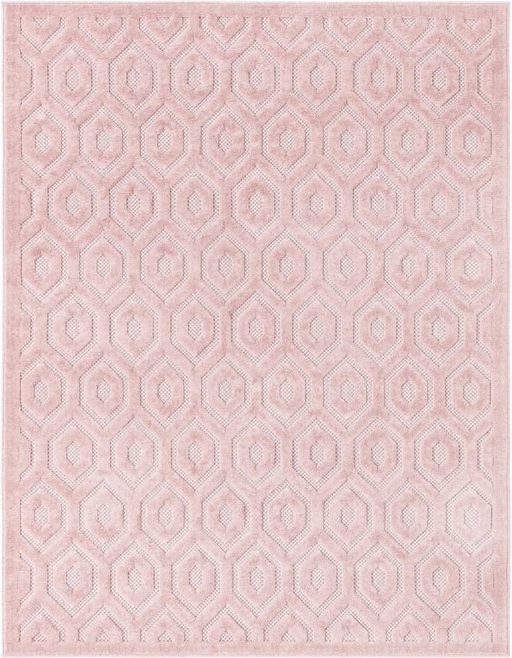 Detail image of 5' 3 x 8' Easy-Clean Trellis Textured Indoor / Outdoor Rug