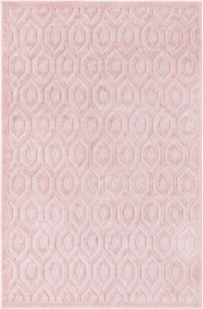 5' 3 x 8' Easy-Clean Trellis Textured Indoor / Outdoor Rug