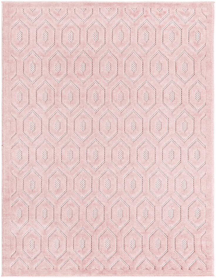 Detail image of 4' x 6' Easy-Clean Trellis Textured Indoor / Outdoor Rug