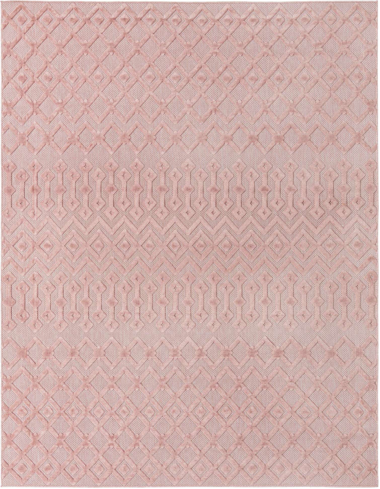 9' x 12' Easy-Clean Trellis Textured Indoor / Outdoor Rug