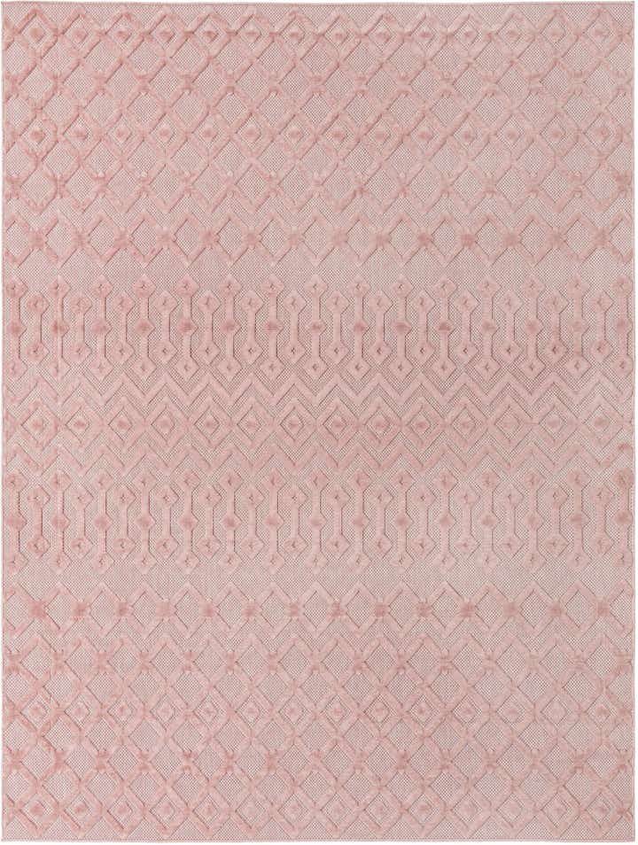 9' x 12' Easy-Clean Trellis Textured Indoor / Outdoor Rug