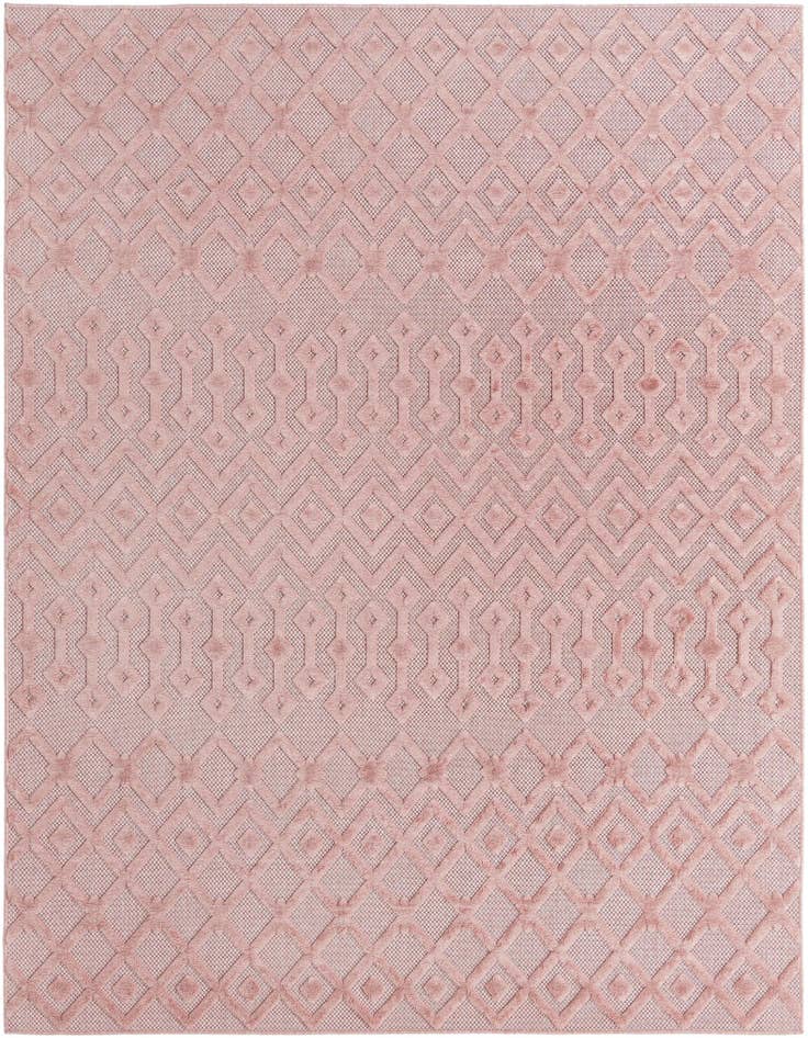 Detail image of 7' 10 x 10' Easy-Clean Trellis Textured Indoor / Outdoor Rug