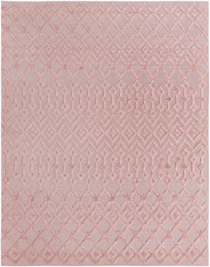 Detail image of 7' 10 x 10' Easy-Clean Trellis Textured Indoor / Outdoor Rug