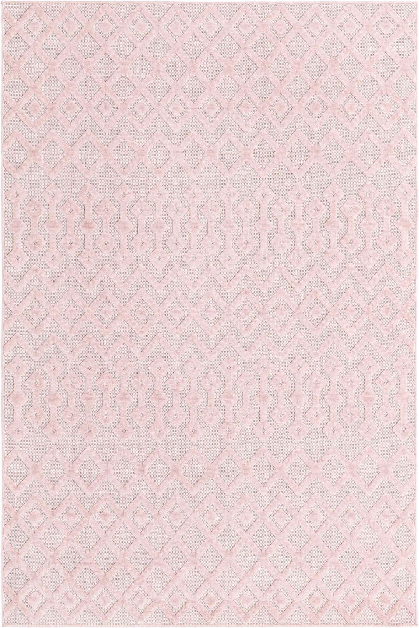 6' x 9' Easy-Clean Trellis Textured Indoor / Outdoor Rug
