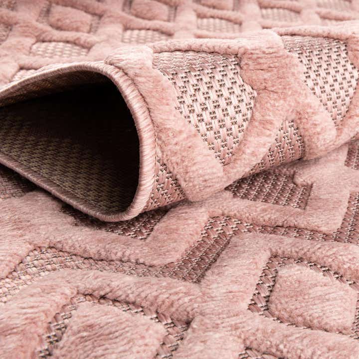 6' x 9' Easy-Clean Trellis Textured Indoor / Outdoor Rug