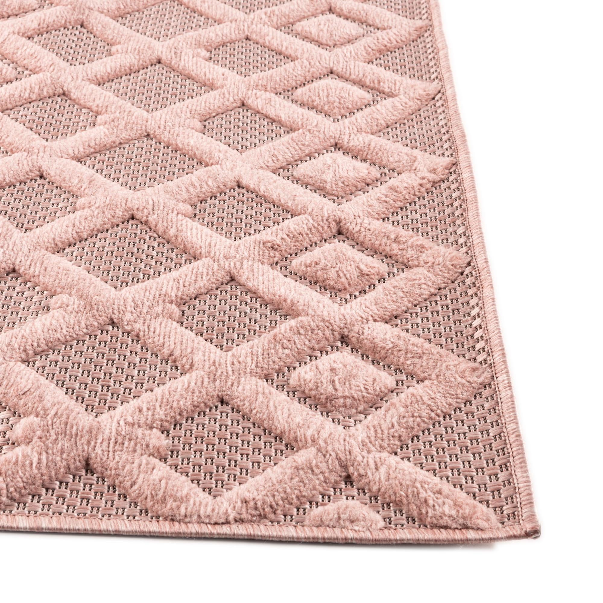 9' x 12' Easy-Clean Trellis Textured Indoor / Outdoor Rug