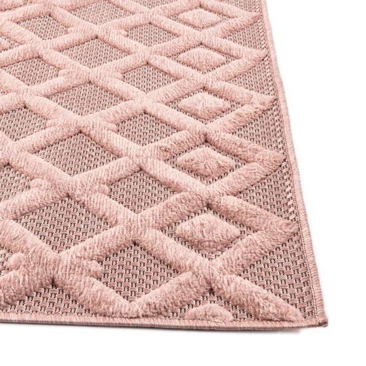 6' x 9' Easy-Clean Trellis Textured Indoor / Outdoor Rug
