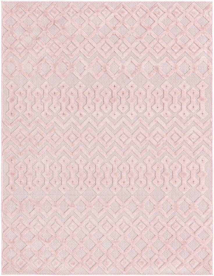 Detail image of 5' 3 x 8' Easy-Clean Trellis Textured Indoor / Outdoor Rug