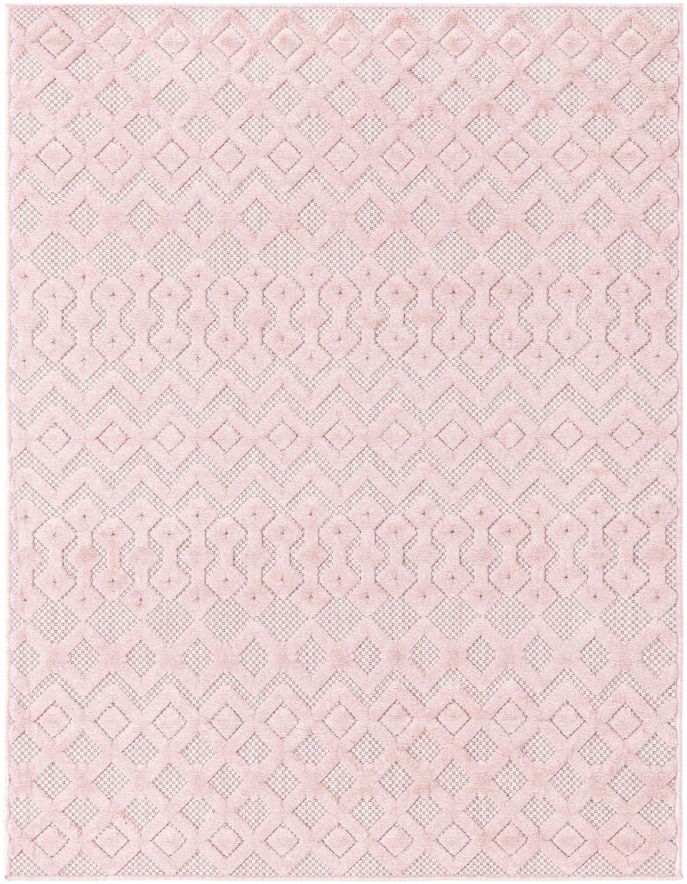 4' x 6' Easy-Clean Trellis Textured Indoor / Outdoor Rug
