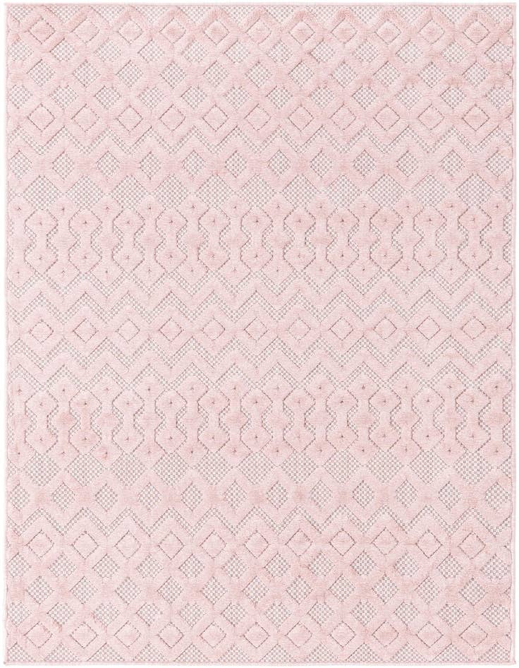 Detail image of 4' x 6' Easy-Clean Trellis Textured Indoor / Outdoor Rug