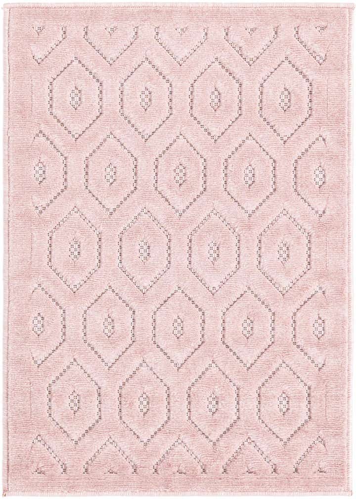 2' x 3' Easy-Clean Trellis Textured Indoor / Outdoor Rug